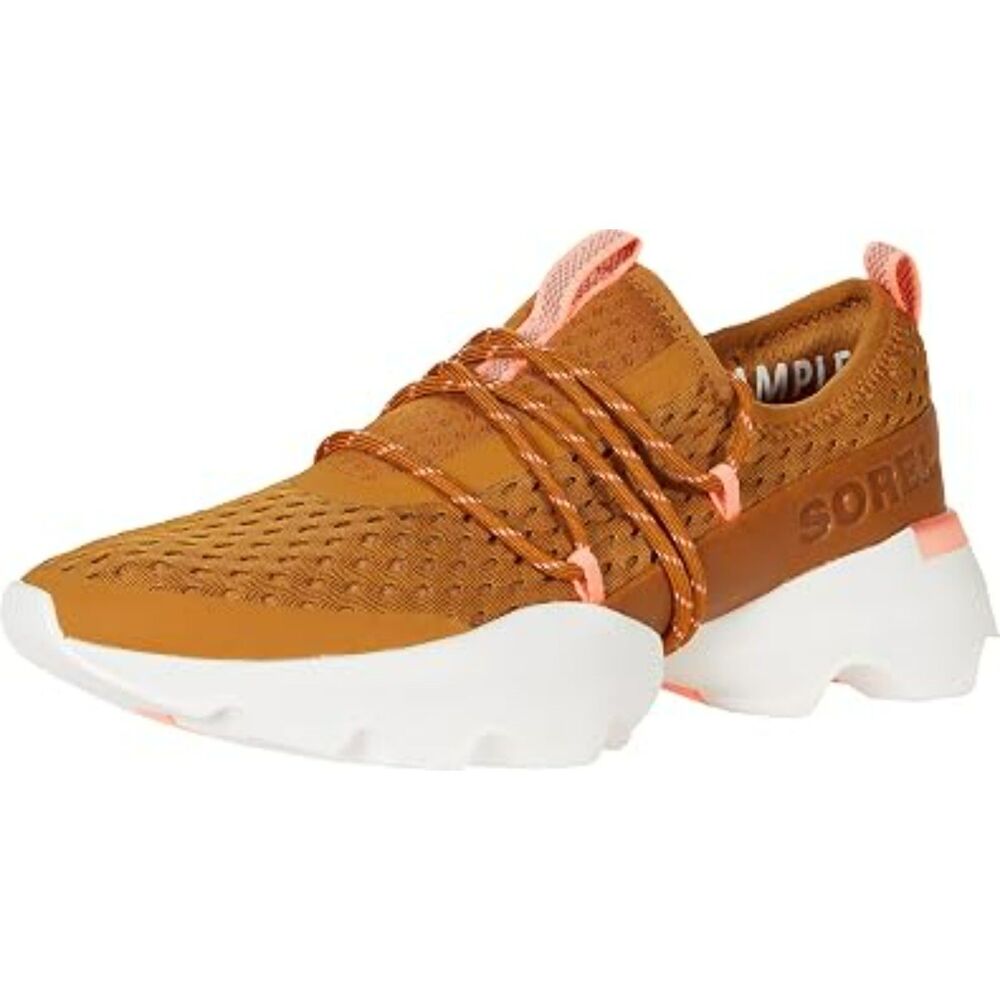 Sorel Kinetic Impact Lace Up Sneakers Athletic Shoes Womens Size 9.5 Amber Coral